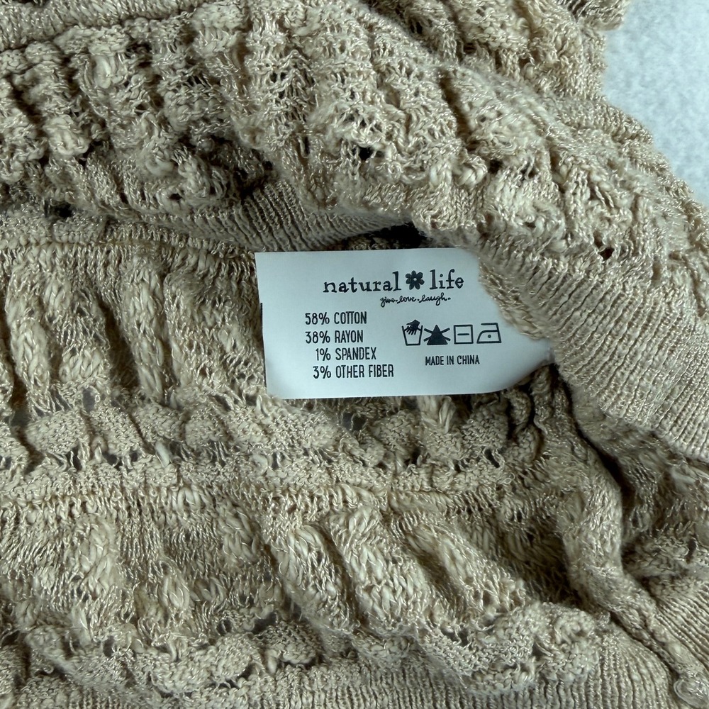 NWT Natural Life Women's Crop Sweater Cream Tan Small - Picture 8 of 10